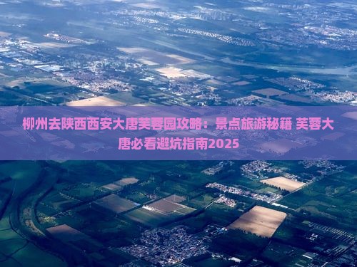 柳州去西安大唐芙蓉园景点