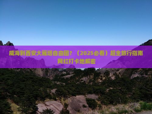 威海到西安大雁塔自由团