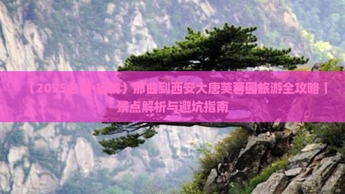 那曲到西安大唐芙蓉园景点