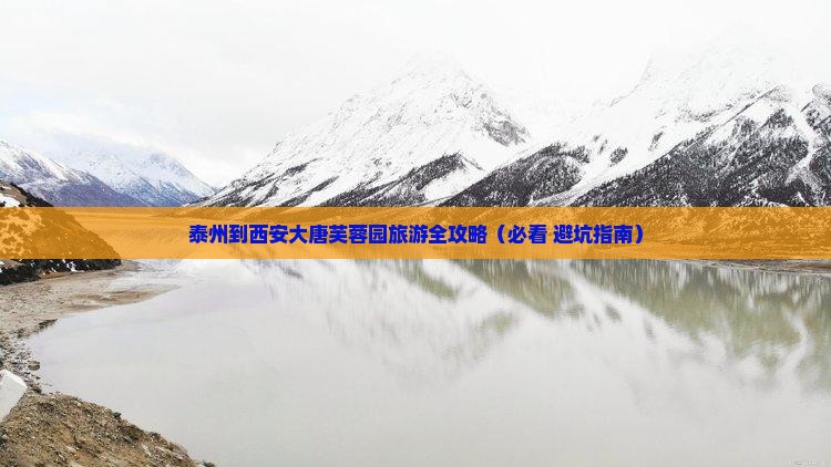 泰州去西安大唐芙蓉园团体旅游
