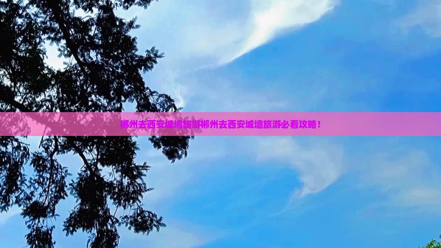 郴州去西安城墙旅游