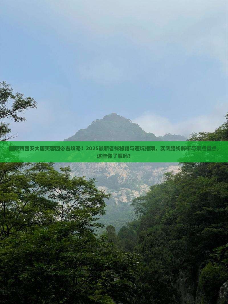 醴陵到西安大唐芙蓉园景点