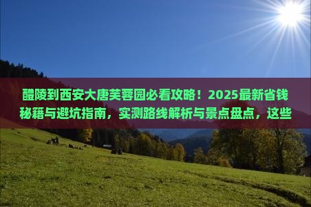 醴陵到西安大唐芙蓉园景点