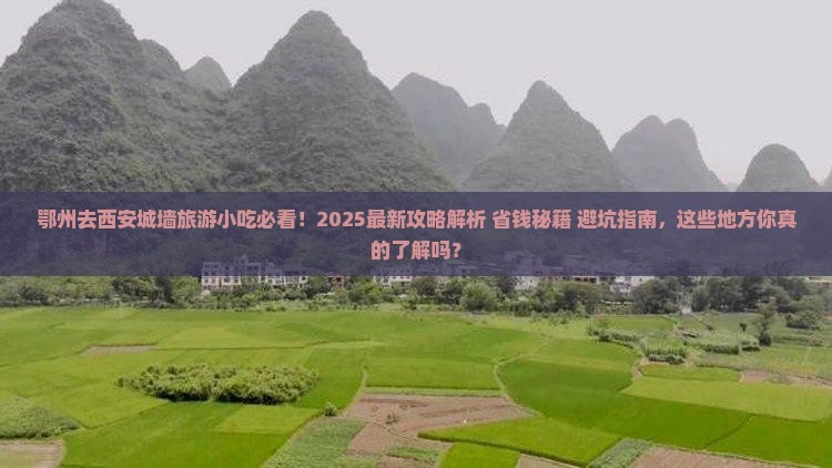 鄂州去西安城墙旅游小吃