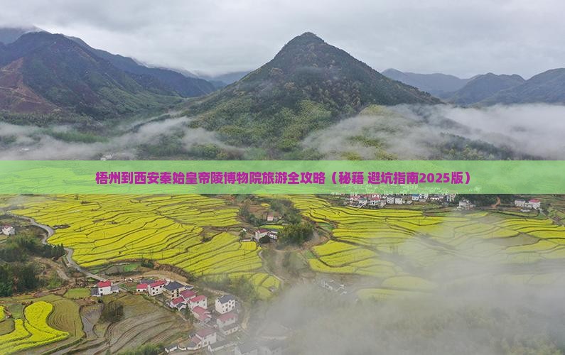 梧州到西安秦始皇帝陵博物院个人游