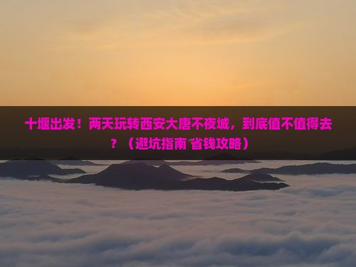 十堰到西安大唐不夜城二日游