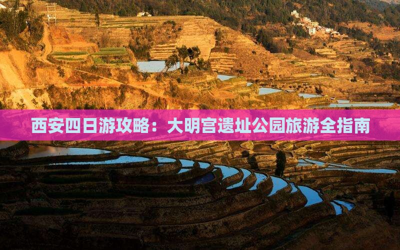 八月去西安大明宫国家遗址公园四日游