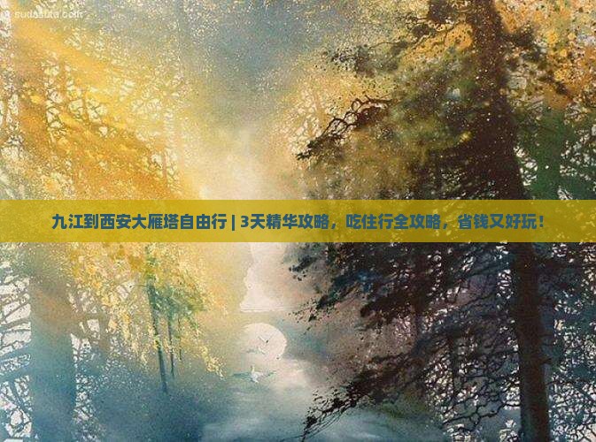 九江到西安大雁塔自由行