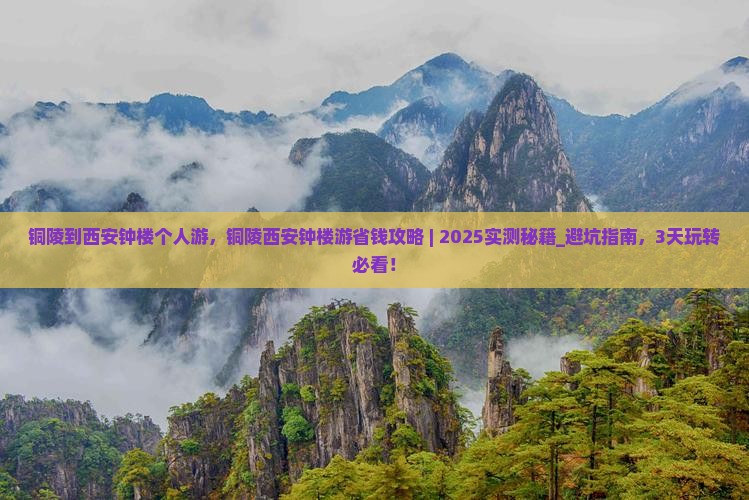铜陵到西安钟楼个人游
