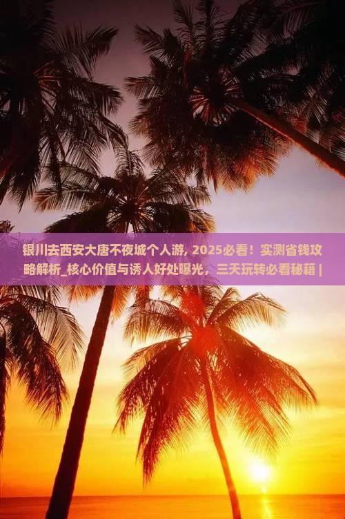 银川去西安大唐不夜城个人游