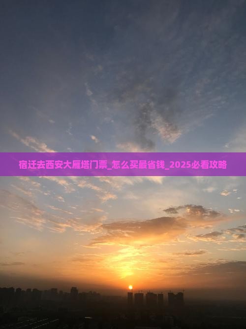 宿迁去西安大雁塔门票