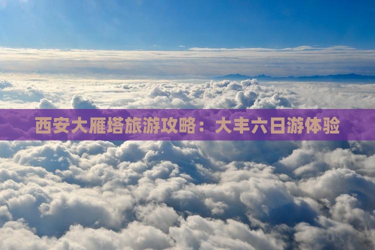 大丰去西安大雁塔六日游