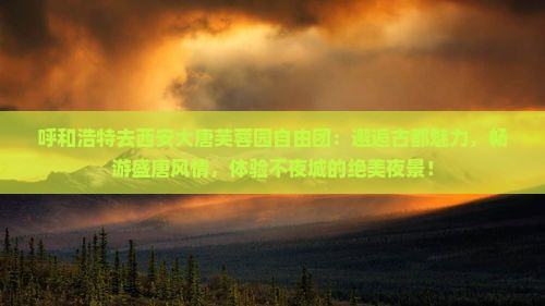 呼和浩特去西安大唐芙蓉园自由团