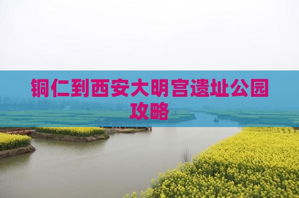 铜仁到西安大明宫国家遗址公园攻略
