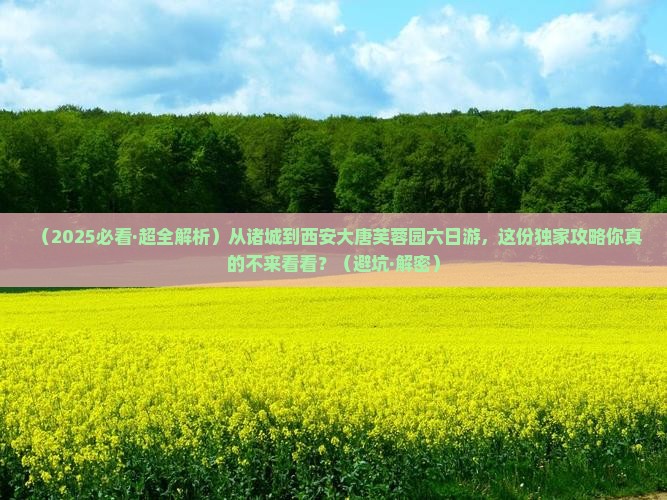诸城去西安大唐芙蓉园六日游 诸城去西安大唐芙蓉园六日游