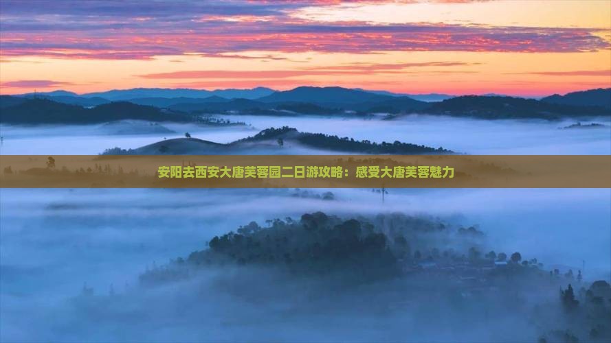 安阳去西安大唐芙蓉园二日游
