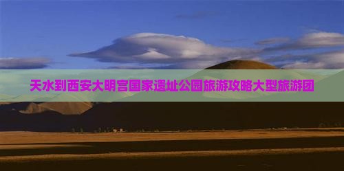 天水到西安大明宫国家遗址公园大型旅游团