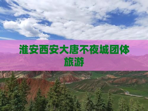 淮安去西安大唐不夜城团体旅游