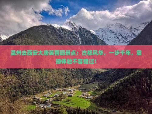 温州去西安大唐芙蓉园景点