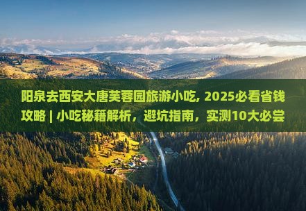 阳泉去西安大唐芙蓉园旅游小吃