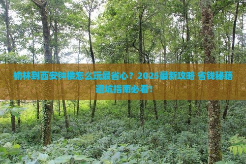 榆林到西安钟楼哪里玩