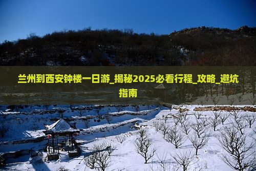 兰州到西安钟楼一日游