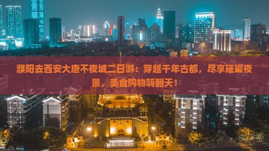 濮阳去西安大唐不夜城二日游