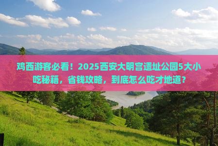 鸡西到西安大明宫国家遗址公园旅游小吃