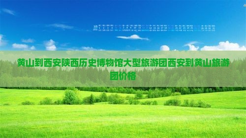 黄山到西安陕西历史博物馆大型旅游团