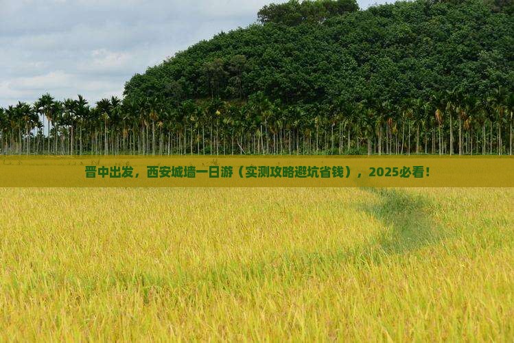 晋中去西安城墙攻略