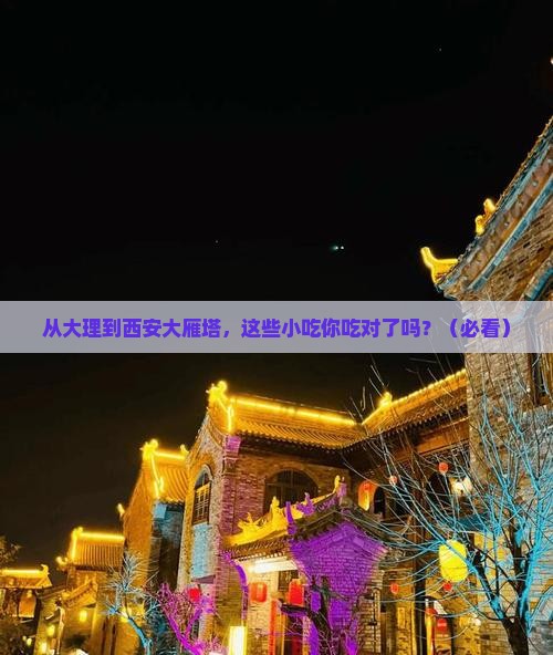 大理去西安大雁塔旅游小吃