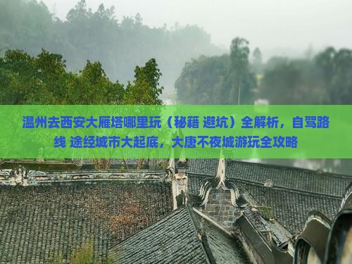 温州去西安大雁塔哪里玩