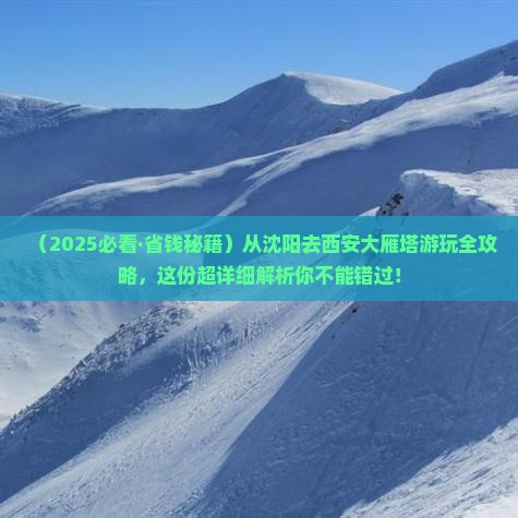 沈阳去西安大雁塔必去地