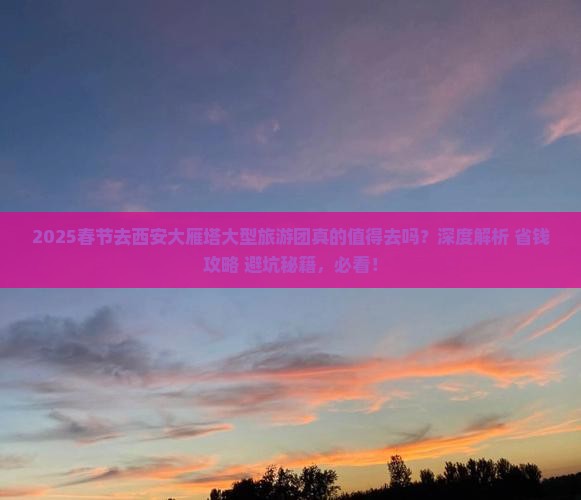 春节去西安大雁塔大型旅游团