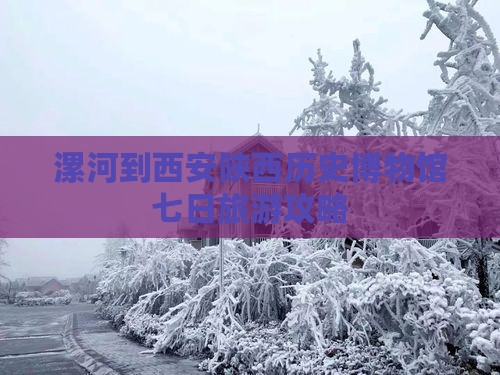 漯河到西安陕西历史博物馆七日游