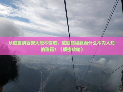 临夏到西安大唐不夜城景点