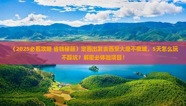 定西到西安大唐不夜城五日游
