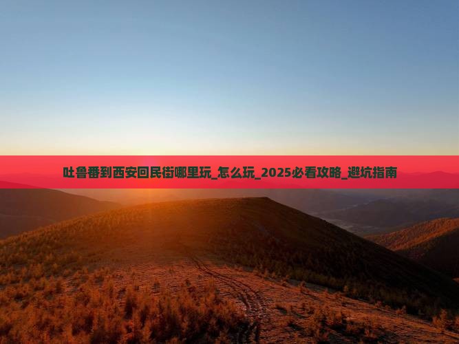 吐鲁番到西安回民街哪里玩