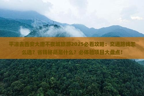 平凉去西安大唐不夜城旅游