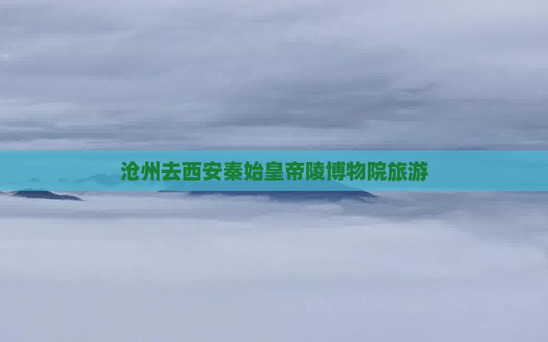 沧州去西安秦始皇帝陵博物院旅游