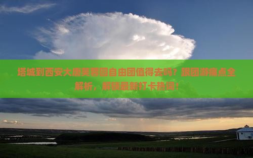 塔城到西安大唐芙蓉园自由团