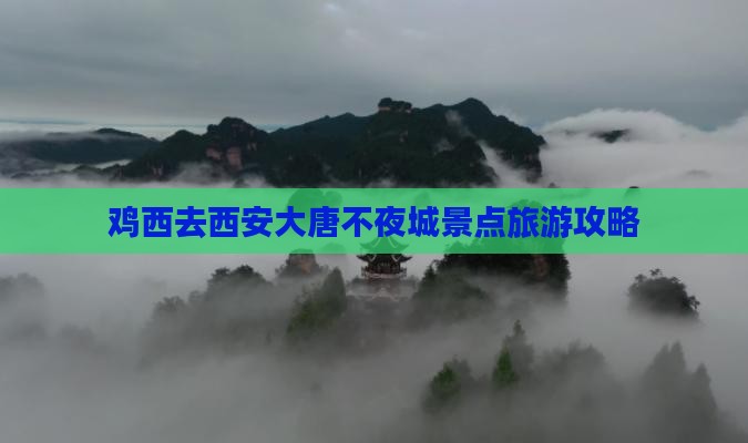 鸡西去西安大唐不夜城景点