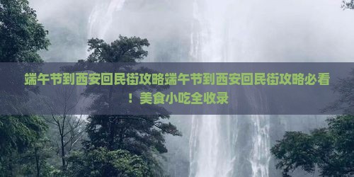 端午节到西安回民街攻略