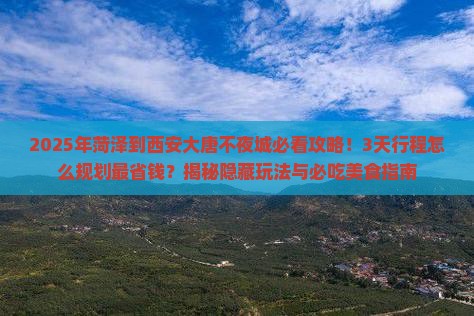 菏泽到西安大唐不夜城景点