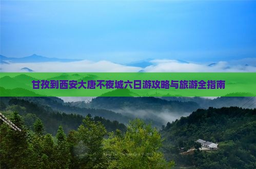 甘孜去西安大唐不夜城六日游