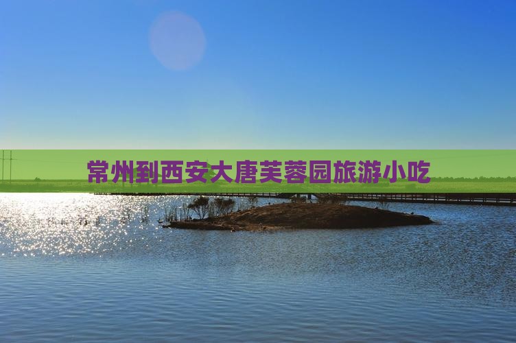 常州到西安大唐芙蓉园旅游小吃