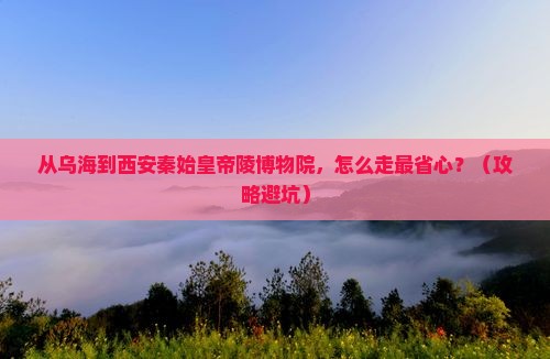 乌海市去西安秦始皇帝陵博物院景点