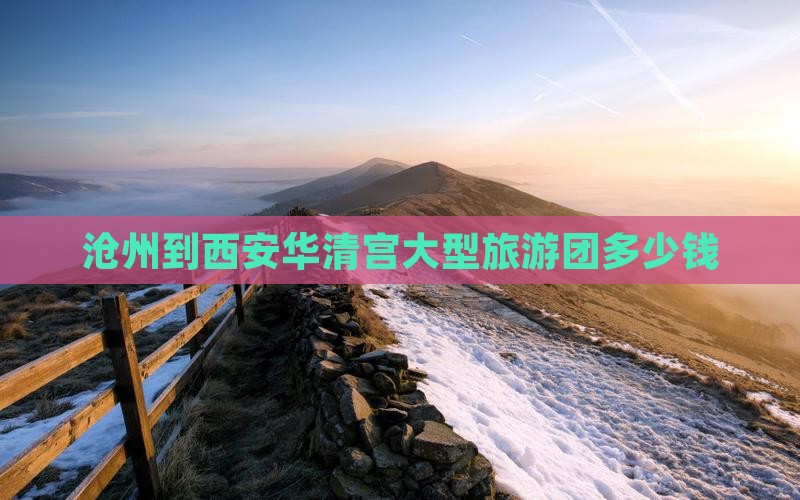 沧州到西安华清宫大型旅游团