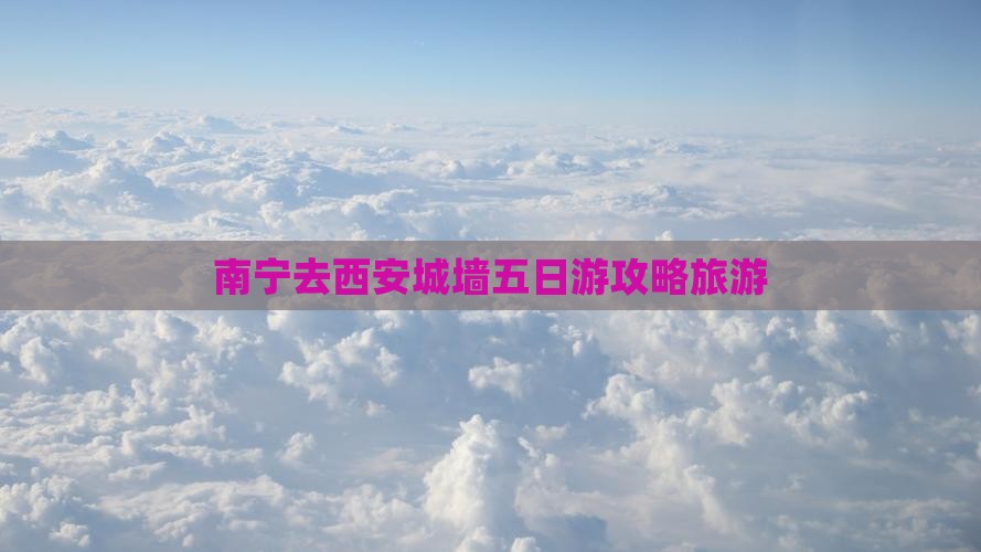 南宁去西安城墙五日游