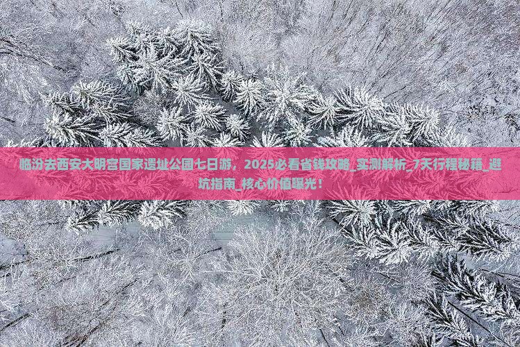 临汾去西安大明宫国家遗址公园七日游